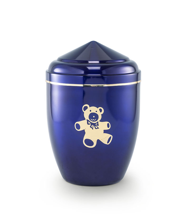 Blue Teddy Urn