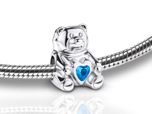 BD2081 Ash jewellery bead Cuddle Bear