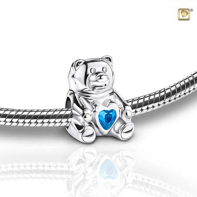 BD2081 Ash jewellery bead Cuddle Bear