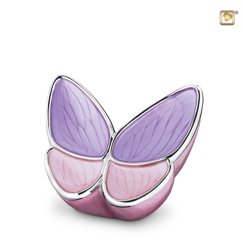M1040 Brass small urn Butterfly