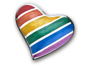K601 Brass keepsake heart Pride