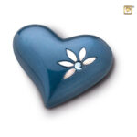 H271 Brass keepsake heart Nirvana Azure