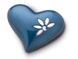 H271 Brass keepsake heart Nirvana Azure