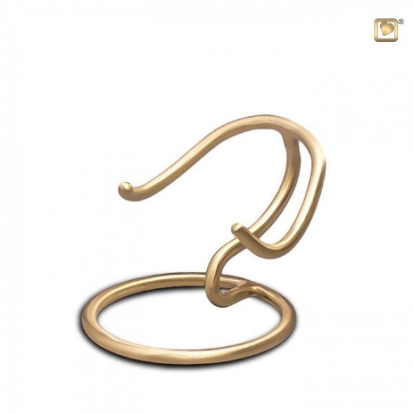 R1011 Heart Stand keepsake holder Bru Gold