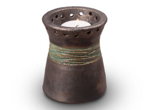 KU 304 K Ceramic candle holder metallic