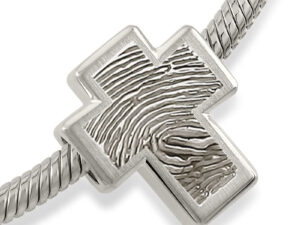 MB 006_FP Ash jewellery Memorial Bead with fingerprint