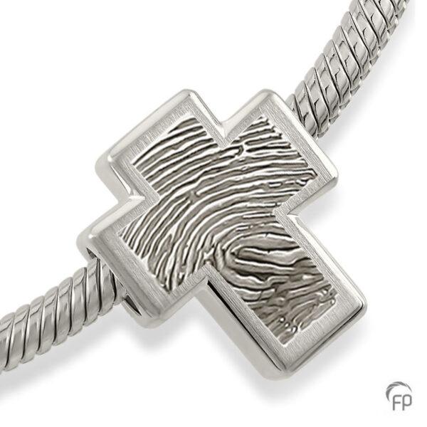 MB 006_FP Ash jewellery Memorial Bead with fingerprint