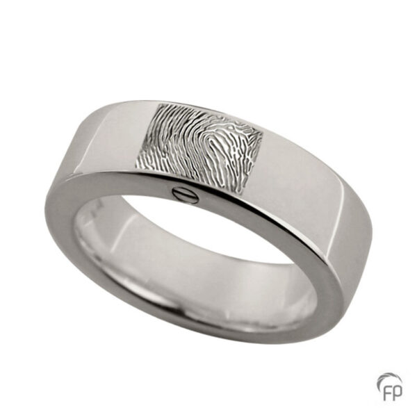 R 033.6_FP - Ash jewellery ring glossy with fingerprint