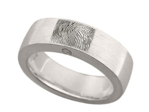 R 033.6_FPM - Ash jewellery ring brushed with fingerprint