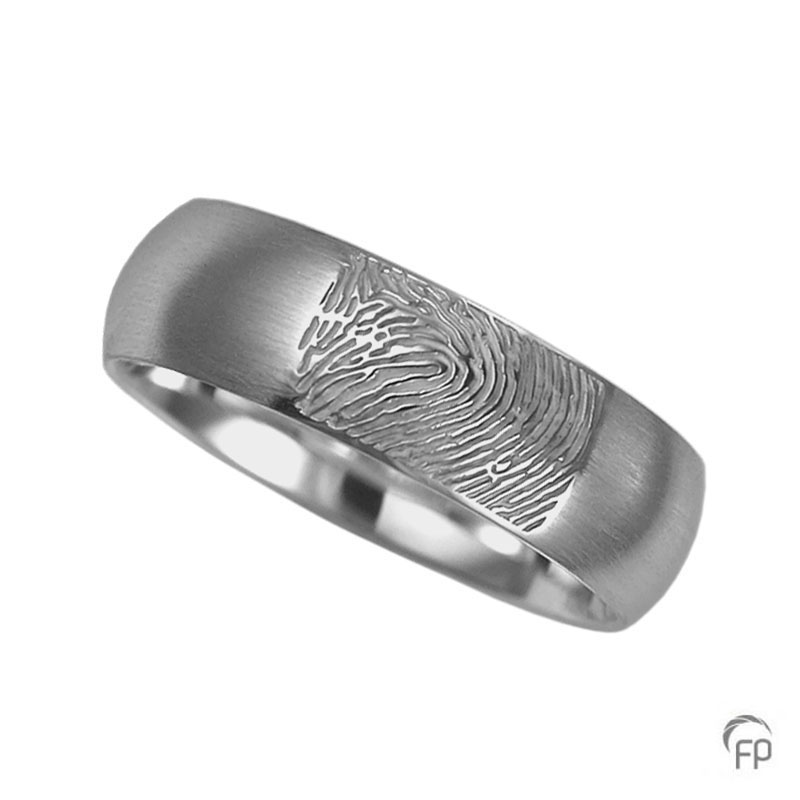 RF 01.6M - Ring brushed with fingerprint