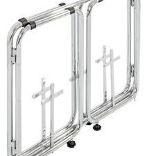 Stainless Steel adjustable Casket Trestles with removable crosses. - Image 3