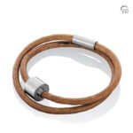 TBB 002 L Tadblu Barrel bracelet Leather Cognac-coloured