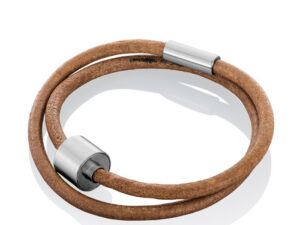TBB 002 L Tadblu Barrel bracelet Leather Cognac-coloured