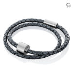 TBB 101 L Tadblu Barrel bracelet braided Leather black