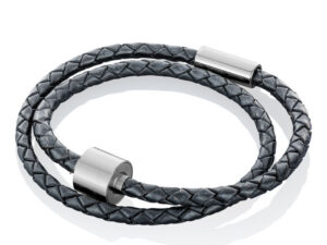 TBB 101 L Tadblu Barrel bracelet braided Leather black