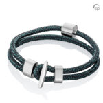TBB 201 L Tadblu Barrel bracelet Naval Rope Black-Petrol