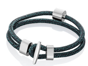 TBB 201 L Tadblu Barrel bracelet Naval Rope Black-Petrol