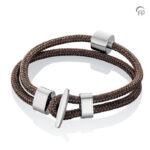 TBB 202 L Tadblu Barrel bracelet Naval Rope Brown-Navy