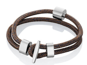 TBB 202 L Tadblu Barrel bracelet Naval Rope Brown-Navy