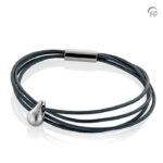 TCB 001 L Tadblu Charm bracelet Leather Gray
