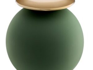 A1071 Crescent Sphere Standard Adult Urn Sage Green & Bru Gold - Image 1