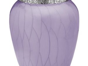 A298 Blessing Standard Adult Urn Pearl Lavender & Pol Silver - Image 1