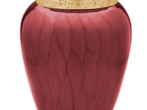 A299 Blessing Standard Adult Urn Pearl Crimson & Bru Gold - Image 1