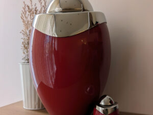 A363 Amore Standard Adult Urn Red & Pol Silver - Image 1