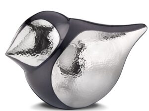 A561 SoulBird Standard Adult Urn Midnight & Hmd Silver (Tail Up) - Image 1