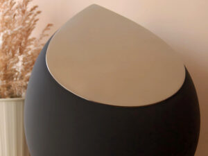 A583 Drop Standard Adult Urn Black & Bru Pewter - Image 1