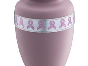 A900 Awareness Standard Adult Urn Pink & Bru Pewter - Image 1