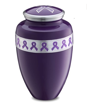 A901 Awareness Adult Urn Purple & Bru Pewter 2.9ltr