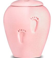 BC132 Petal Pink Baby Footprints Child Urn Eco Pigment - Image 1