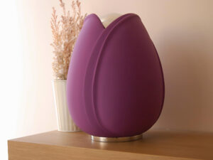 A1054 Tulip Standard Adult Urn Purple & Pol Silver
